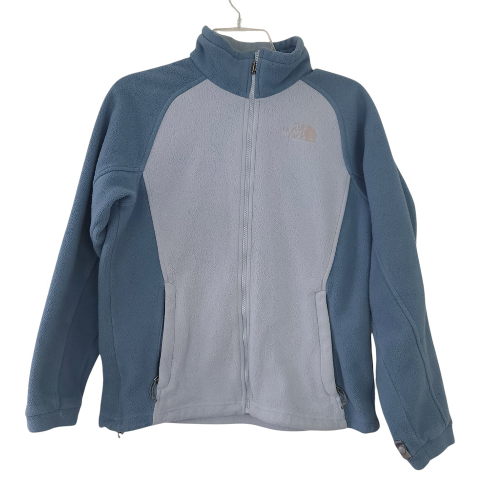 North Face Khumbu Fleece Jacket Womens Sz Medium Blue Full Zip Long Sleeve